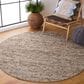 Safavieh Natura NAT327T 6" Round Brown and Ivory Area Rug, , large