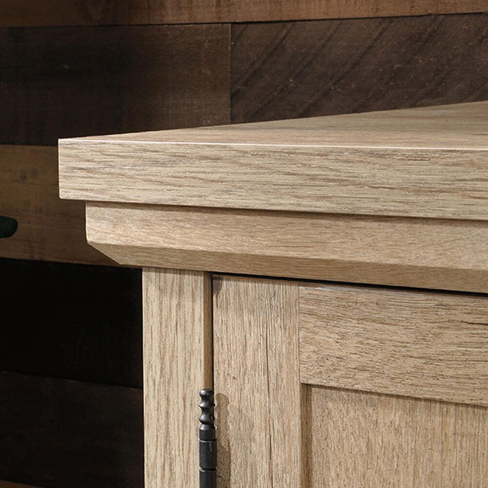 Sauder Aspen Post Credenza Desk with Hutch in Prime Oak, , large