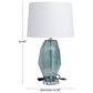 Maple and Jade Glass Angular Table Lamp in Teal, , large