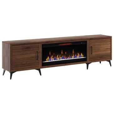 Legends Home Malibu 95" Fireplace TV Stand in Bourbon and Satin Black, , large