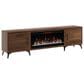 Legends Furniture Malibu 95" Fireplace TV Stand in Bourbon and Satin Black, , large