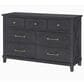 Legacy Classic Flatiron 7 Drawer Dresser and Mirror in Midnight, , large