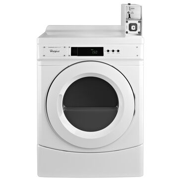 Whirlpool 6.7 Cu. Ft. Commercial Electric Front-Load Dryer in White, , large