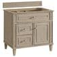 James Martin Vanities Lorelai 36" Single Vanity in Whitewashed Oak with 3 cm Parisien Bleu Quartz Top, , large