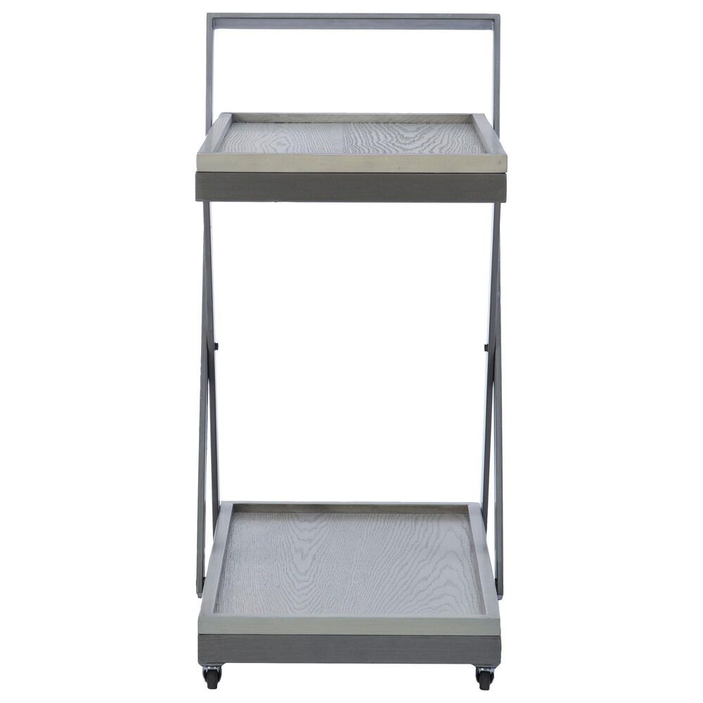 Linon Home Decor Ember Bar Cart in Pebble Gray and Pewter, , large