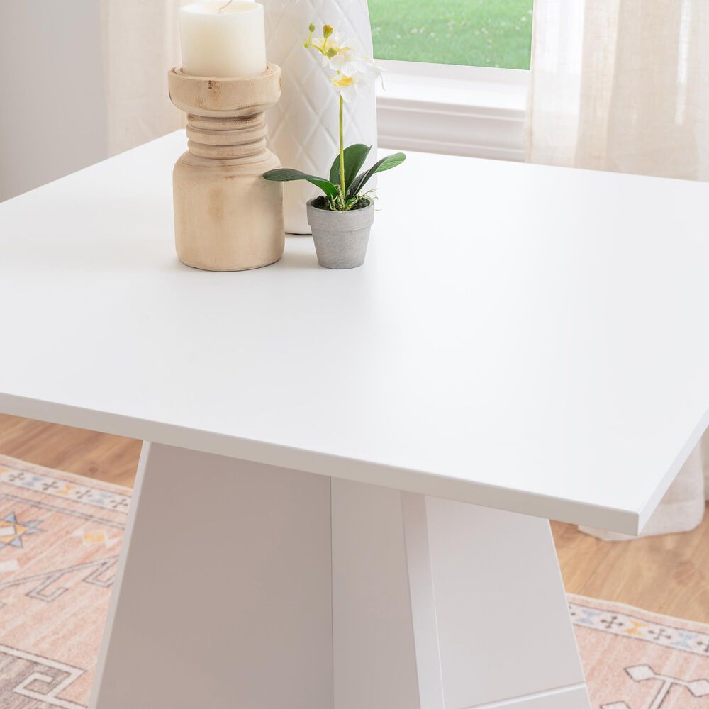 Linon Home Decor Nova Dining Table in White - Table Only, , large