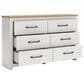 Ashley Linnocreek 6-Drawer Dresser in White and Warm Brown, , large