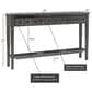 Linon Home Decor Sadie Console Table in Distressed Dark Grey, , large
