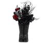 The Gerson Company 22"H Resin Halloween Witch Boots with Floral Arrangement in Black, , large