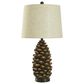 Flair Industries Roanoke Rustic Table Lamp in Dark Brown and Dark Gray, , large