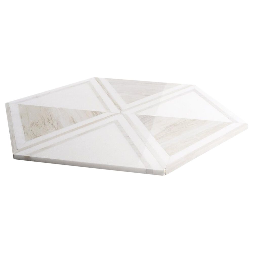 Soho Studio Angolo Thassos Sabbia 13&quot; x 16&quot; Marble Mosaic Sheet, , large