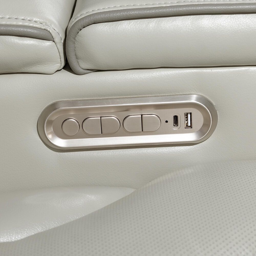 Titanic Furniture All Star Power Reclining Loveseat with Power Headrest in Gray, , large