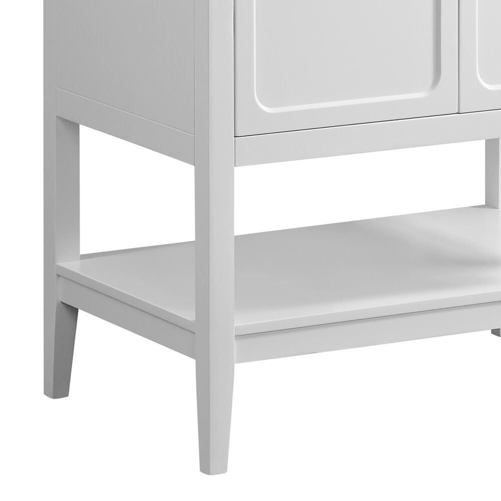 37B Ravello 30" Single Bathroom Vanity Cabinet in Bright White with Marble Top and Backsplash, , large