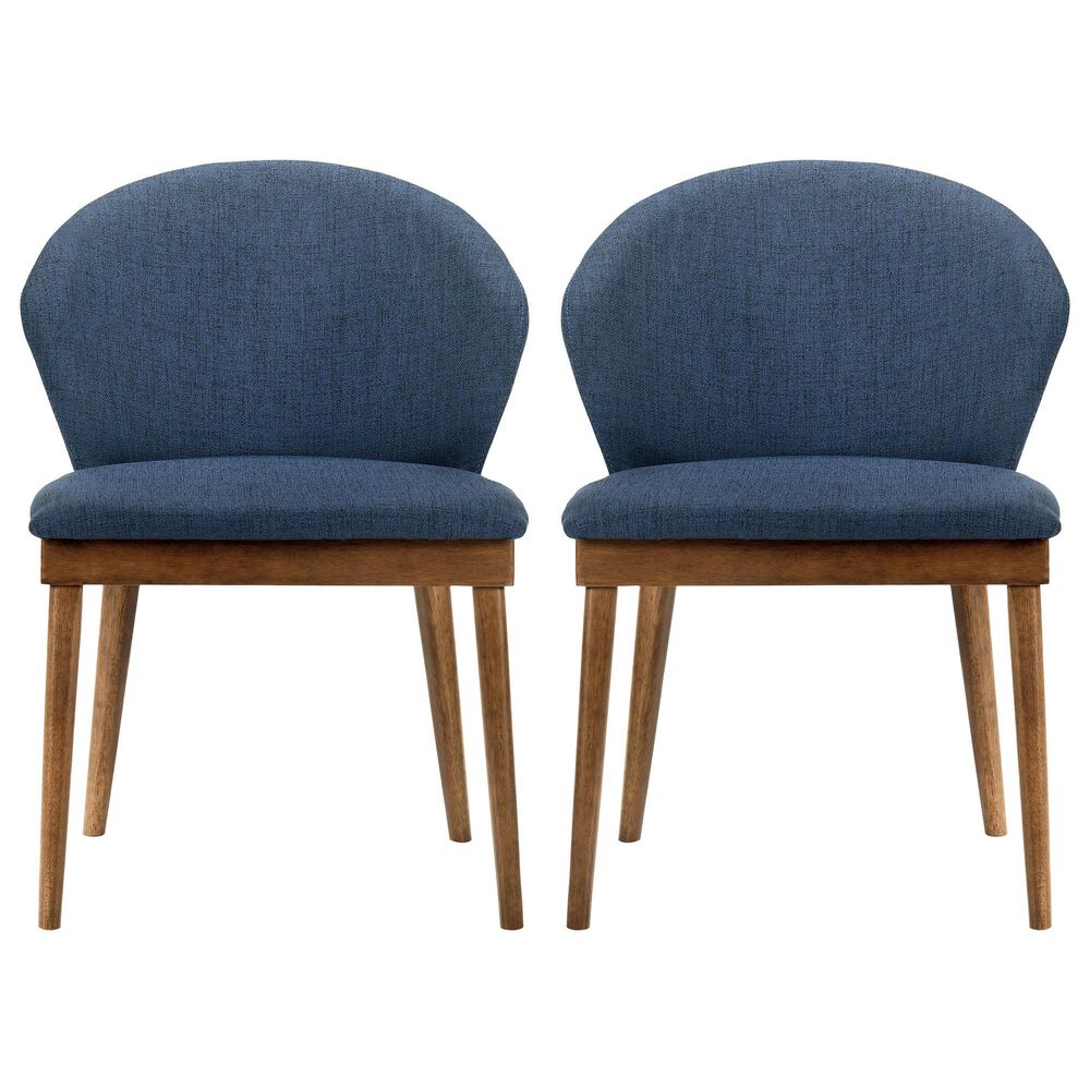 Blue River Juno Dining Chair in Blue/Walnut &#40;Set of 2&#41;, , large