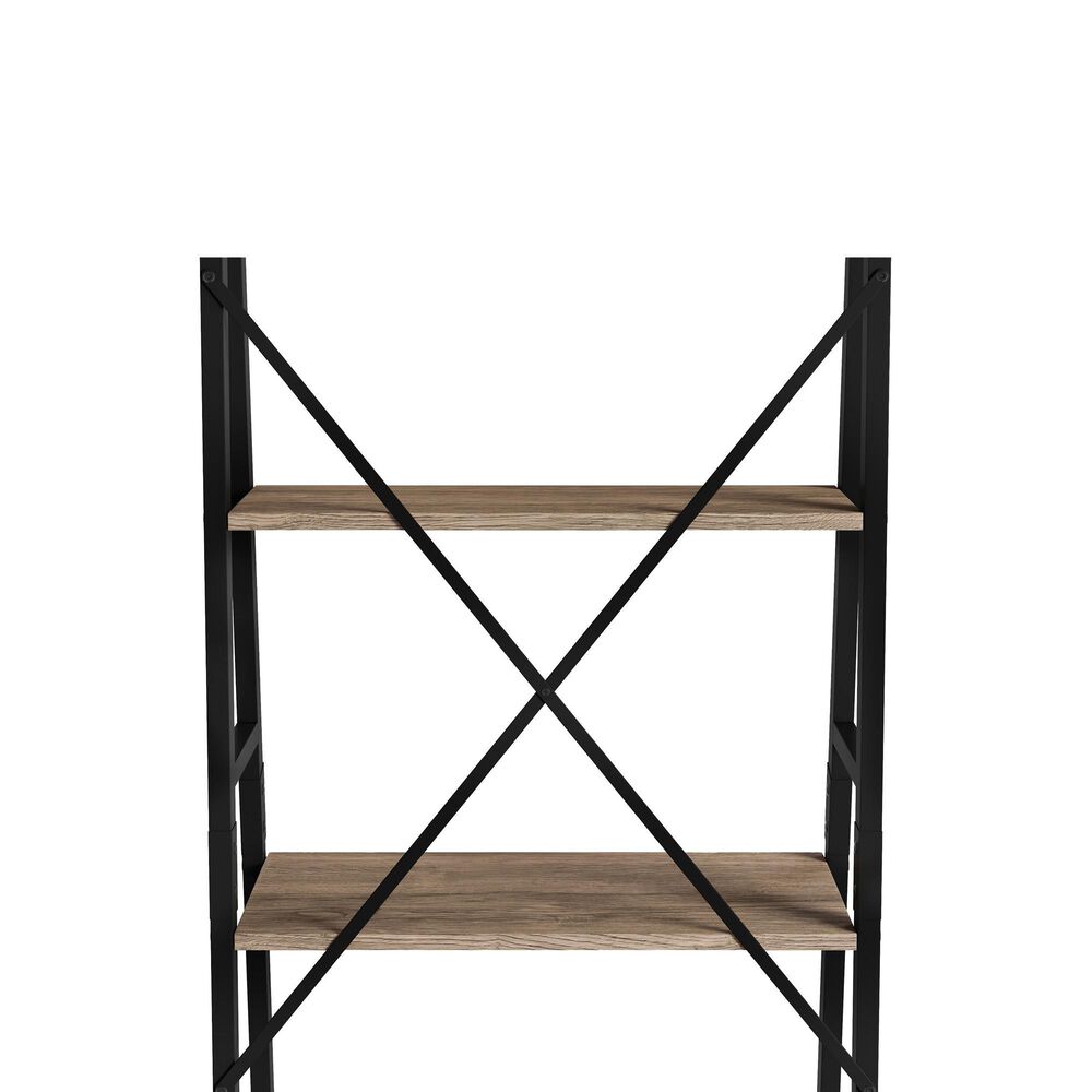 Timberlake Hastings Home 4-Tier Bookcase in Gray and Black, , large