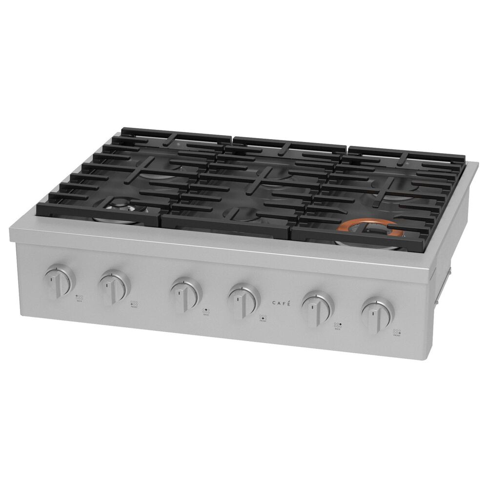 Cafe 36&quot; Natural Gas Rangetop with 6-Burner in Stainless Steel and Brushed Stainless, , large