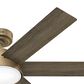 Hunter Donatella 52" Ceiling Fan with LED Lights in Burnished Brass, , large