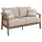 Ashley Harmony Headlands Outdoor Loveseat with Cushion in Natural and Gray, , large