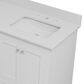 Lexora Home Dukes 60" Double Bathroom Vanity in White with 2 cm White Cultured Marble Top and Rectangular Sinks, , large