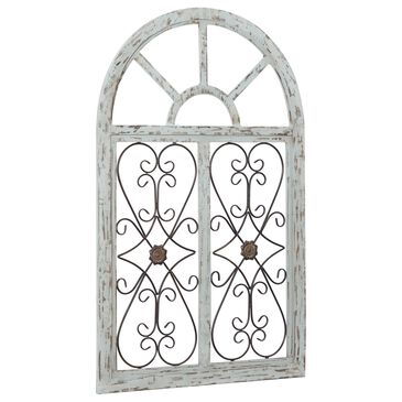 Maple and Jade 45" x 28" Wall Decor in Distressed White and Brown, , large