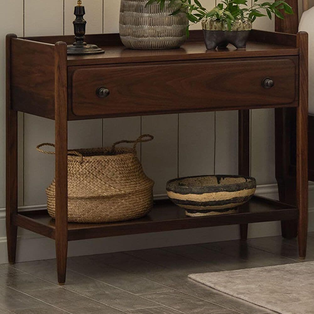 Stickley Furniture Hudson Valley 1-Drawer 1-Shelf Nightstand in Dark Roast, , large