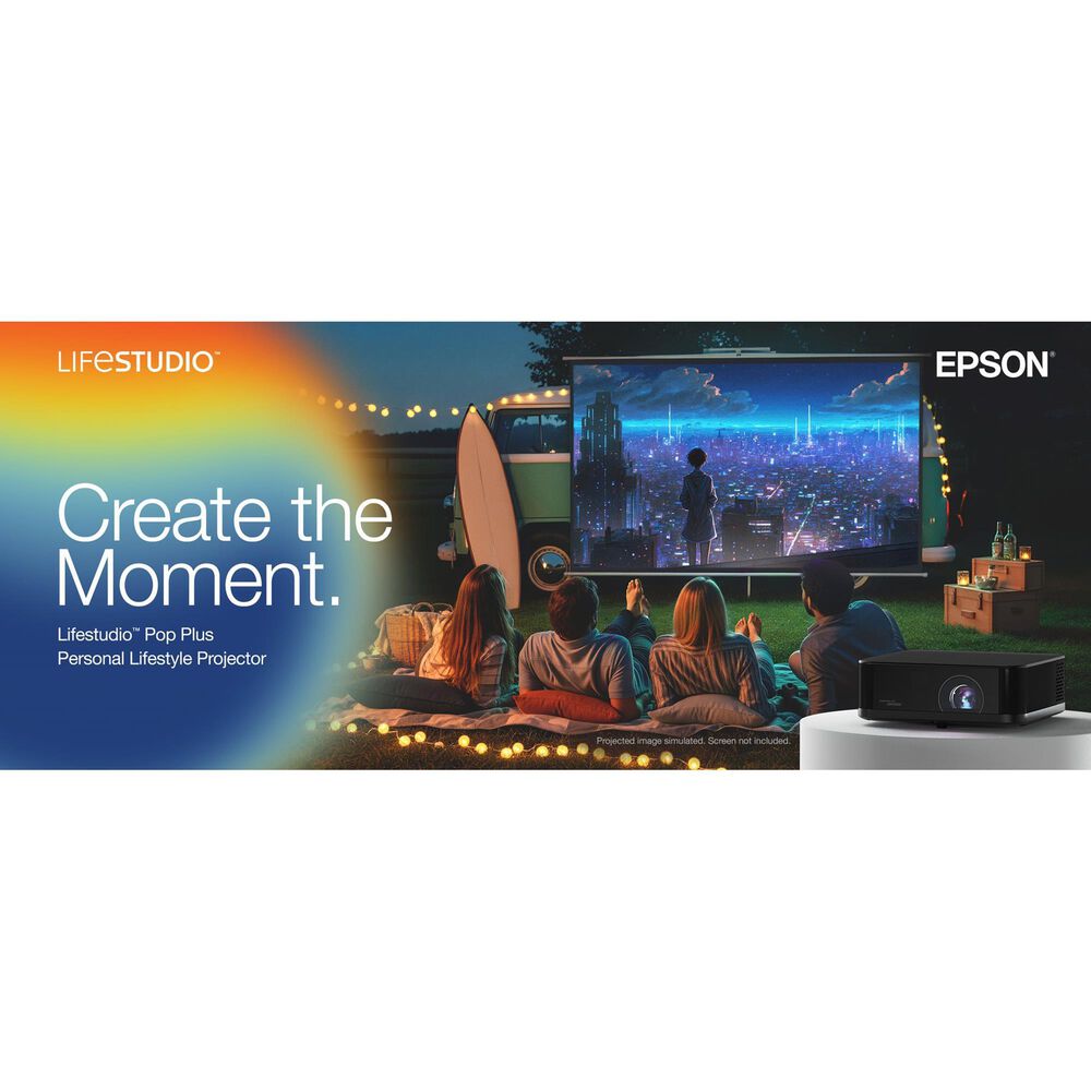 Epson Lifestudio Pop Plus 4K PRO-UHD Portable Lifestyle Projector with Sound by Bose Technology  Black, , large
