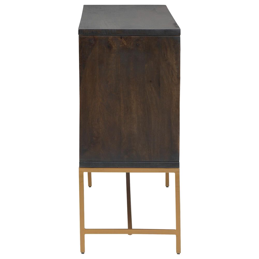 Ashley Elinmore Accent Cabinet in Dark Brown and Gold, , large