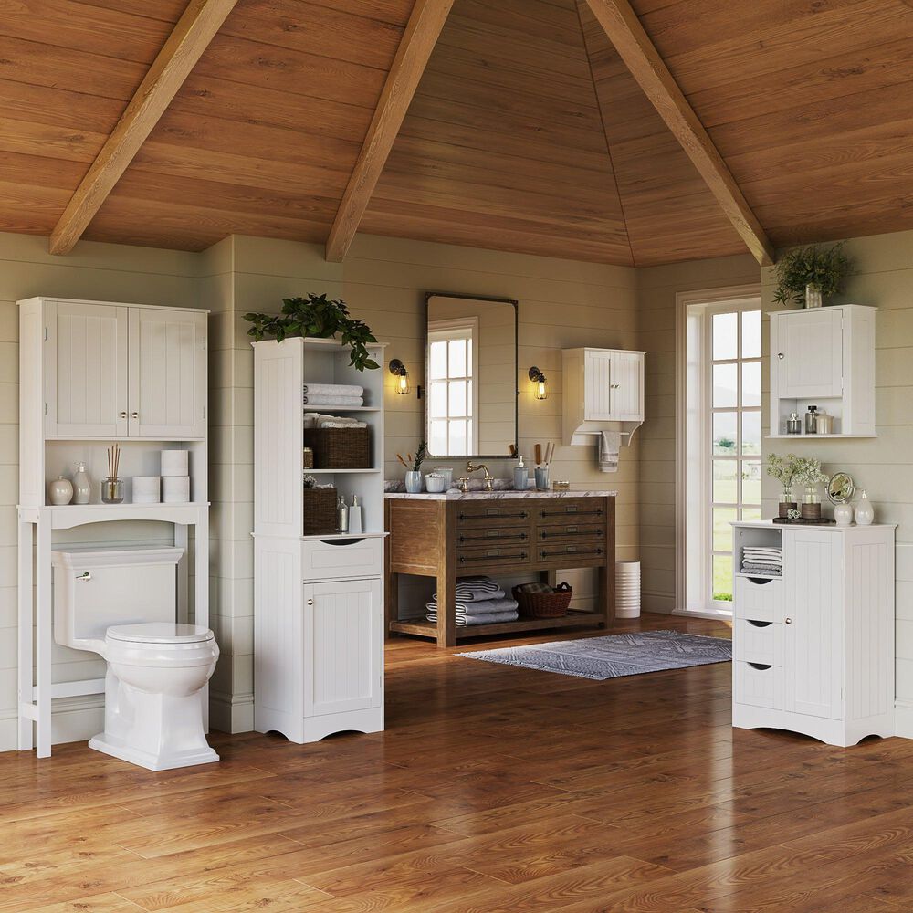 RiverRidge Home Ashland 1-Door Floor Cabinet in White, , large