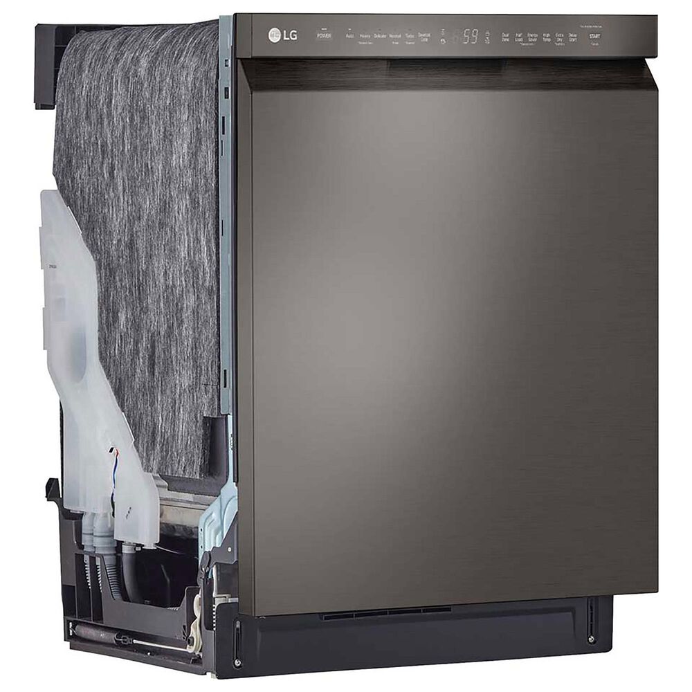 LG 24" Front Control Dishwasher with QuadWash in Black Stainless Steel