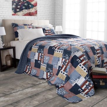 Timberlake 3-Piece Americana Full/Queen Quilt Set in Red, White and Blue, , large