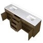 Lexora Home Abbey 84" Double Bathroom Vanity in Grey Oak with 2 cm White Cultured Marble Top and Rectangular Sinks, , large