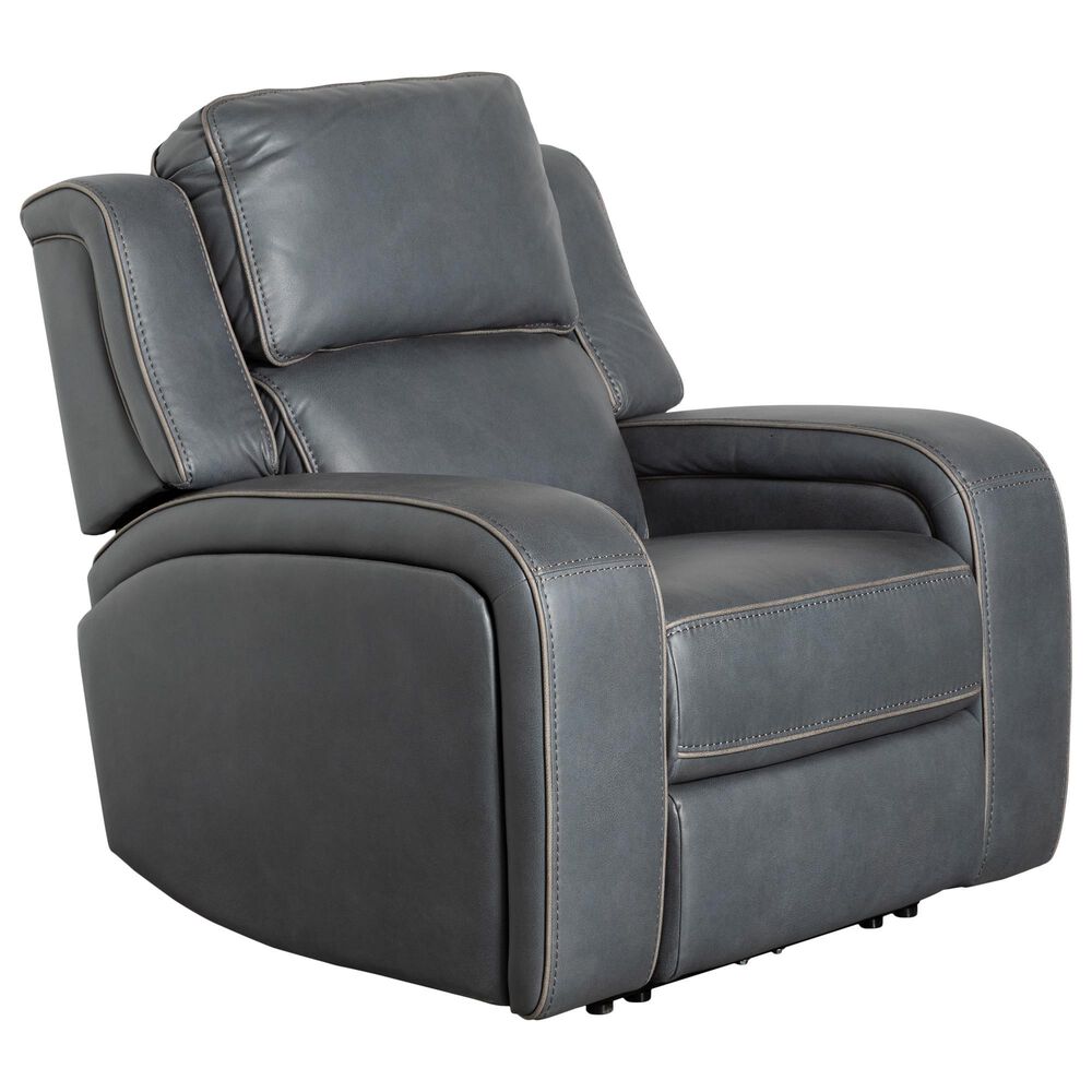 Aurora Furnishings Power Recliner with Massage in Teramo Steel Blue, , large
