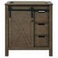 Lexora Home Marsyas 30" Single Bathroom Vanity in Rustic Brown with 2 cm White Cultured Marble Top and Rectangular Sink, , large