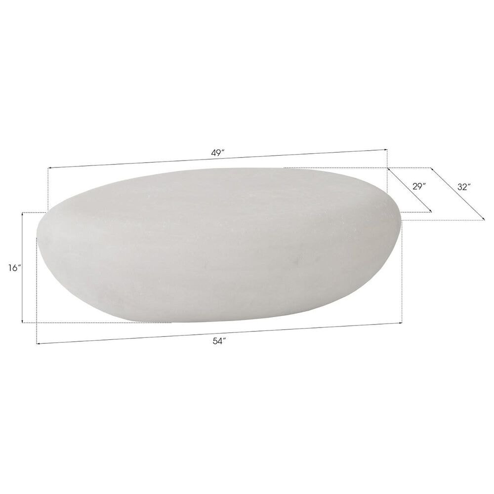 Phillips Collection River Stone Large Patio Coffee Table in Roman Stone, , large