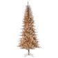 The Gerson Company 7.5" Pre-Lit Tuscany Tinsel Christmas Tree in Gold, , large