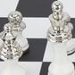 Maple and Jade Decor Chess Game Set in Polished Silver, Black and White, , large