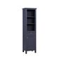 Aurafina Cunningham Free Standing Linen Closet in Harbor Blue, , large