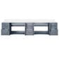Lexora Home Geneva 84" Double Bathroom Vanity in Dark Grey with 2 cm White Cultured Marble Top and Rectangular Sinks, , large