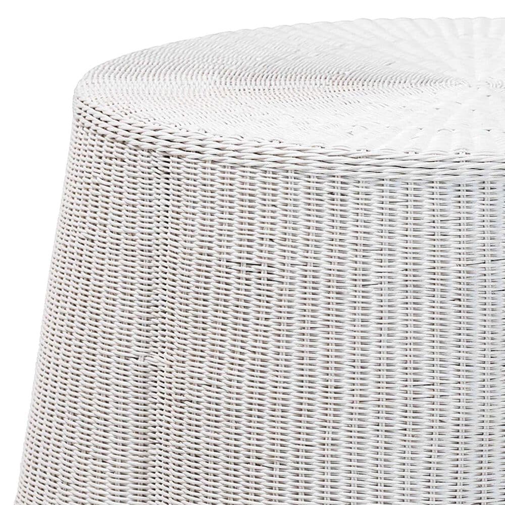 Baxton Studio Palm Patio Coffee Table in Chalk White, , large