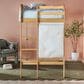 Walker Edison Adyn Twin Loft Bunk Bed with Ladder in Natural Pine, , large