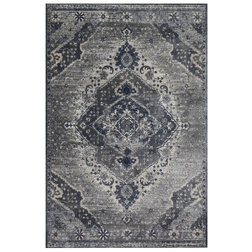 Magnolia Home Everly VY-07 5"3" x 7"8" Gray and silver Area Rug, , large