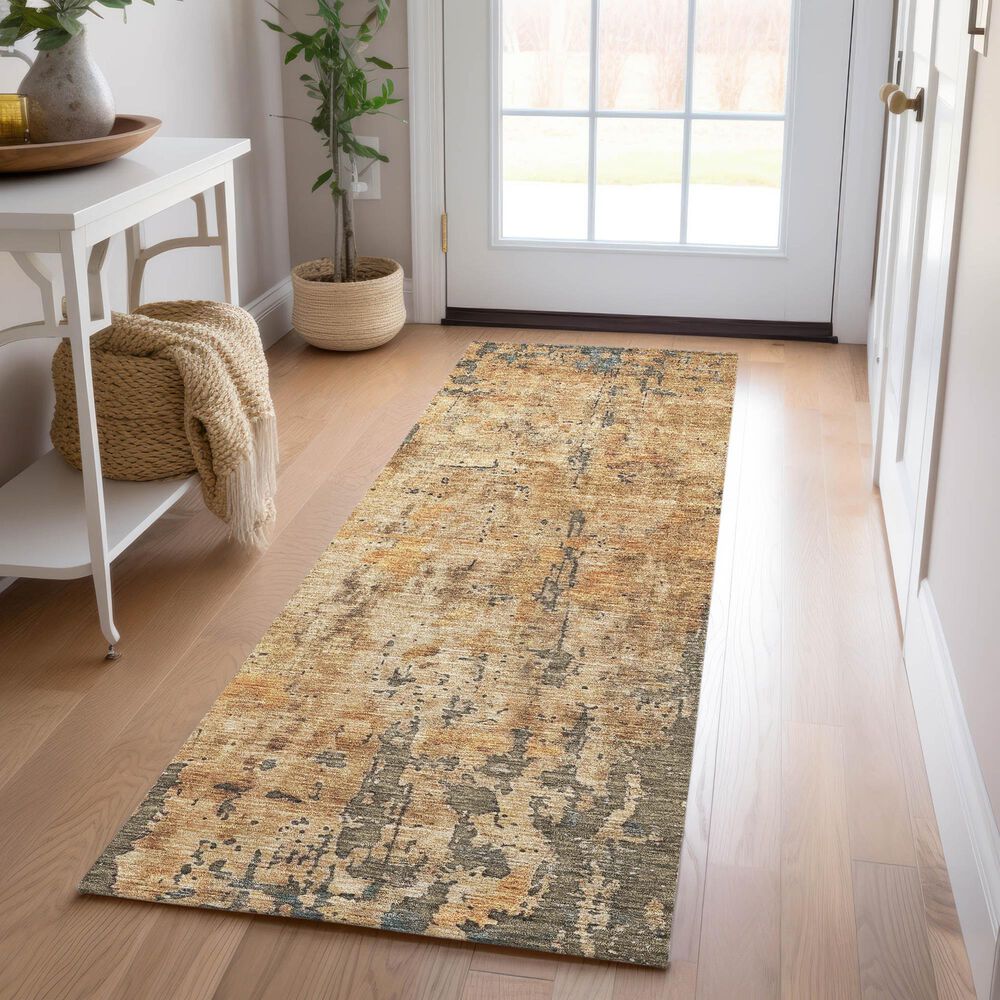 Dalyn Rug Company Nouveau NV11 2&#39;3&quot; x 7&#39;6&quot; Copper Indoor/Outdoor Runner, , large