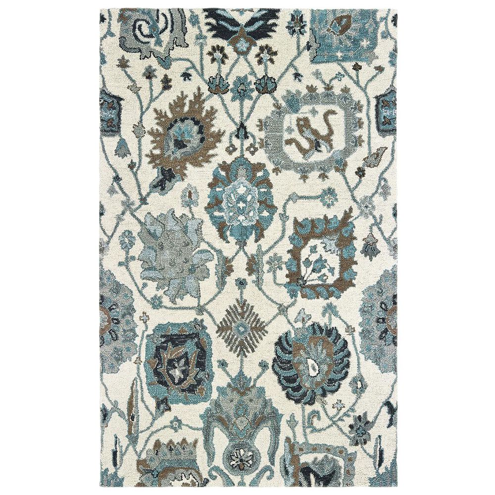 Oriental Weavers Zahra 75503 2'6" x 8' Ivory and Blue Runner, , large