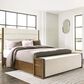 Ashley Marxmore California King Upholstered Storage Panel Bed in Brown, , large