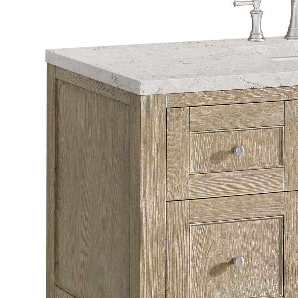 James Martin Vanities Breckenridge 48&quot; Single Vanity in Whitewashed Oak with 3 cm Eternal Jasmine Pearl Quartz Top, , large