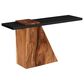 TimberHaus Slant Console Table in Natural and Black, , large