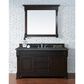 James Martin Vanities Brookfield 60" Single Bathroom Vanity in Burnished Mahogany with 3 cm Parisien Bleu Quartz Top and Rectangular Sink, , large
