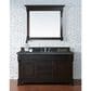 James Martin Vanities Brookfield 60" Single Bathroom Vanity in Burnished Mahogany with 3 cm Parisien Bleu Quartz Top and Rectangular Sink, , large
