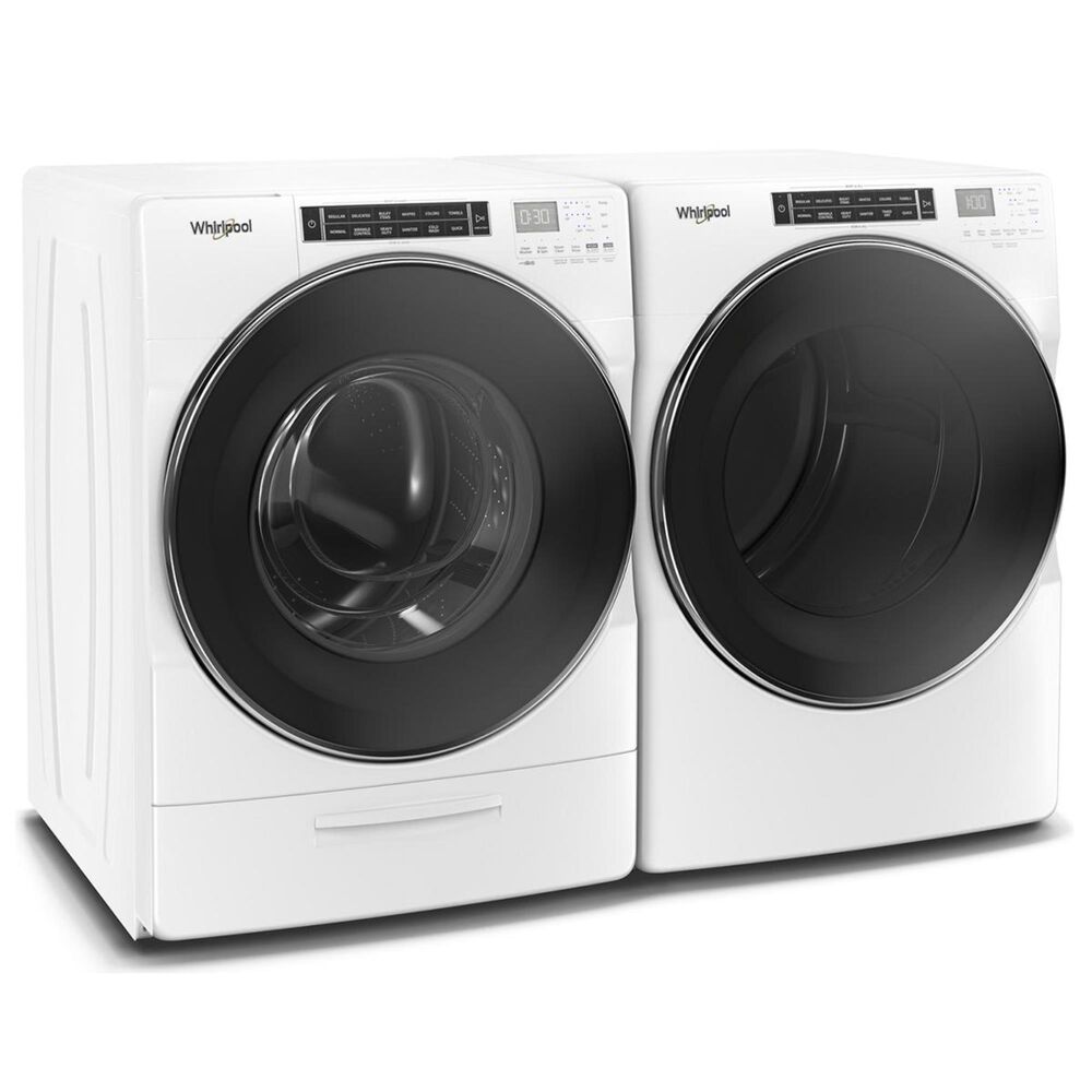 Whirlpool 7.4 Cu. Ft. Electric Dryer with Steam in White, , large