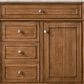 James Martin Vanities Bristol 36" Single Bathroom Vanity in Saddle Brown with 3 cm Victorian Silver Quartz Top and Rectangular Sink, , large